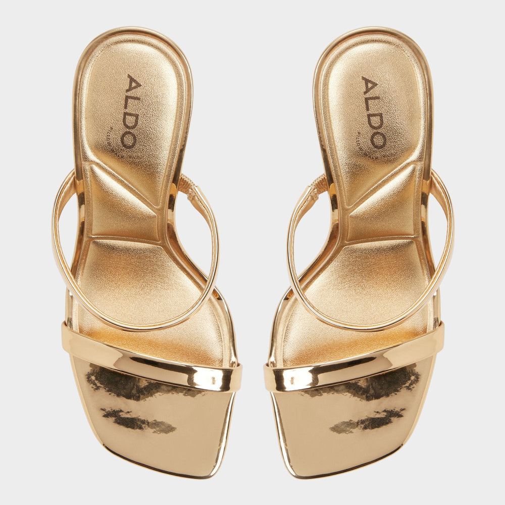 Aldo | Evalyn in Gold - Strappy heeled sandal, Stiletto heel