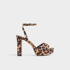 Aldo | Chicgleam Brown Multi Women's Strappy sandals - Strappy heeled sandal, Platform