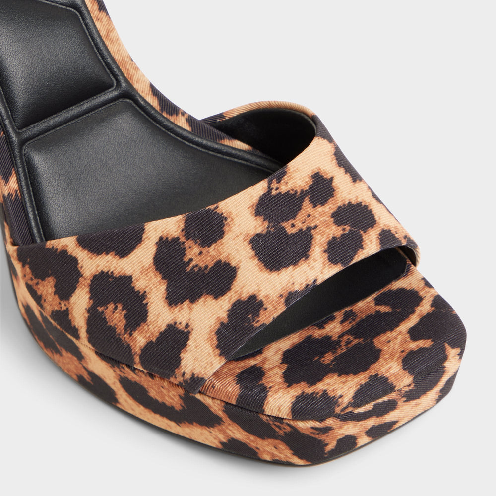 Aldo | Chicgleam Brown Multi Women's Strappy sandals - Strappy heeled sandal, Platform