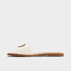 Aldo | Tidella White Women's Flats - Slide sandal