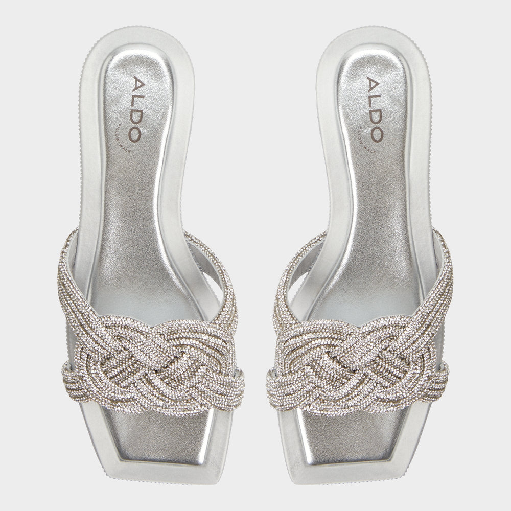 Aldo | Karlina Silver Women's Iridescent metallics - Slide sandal