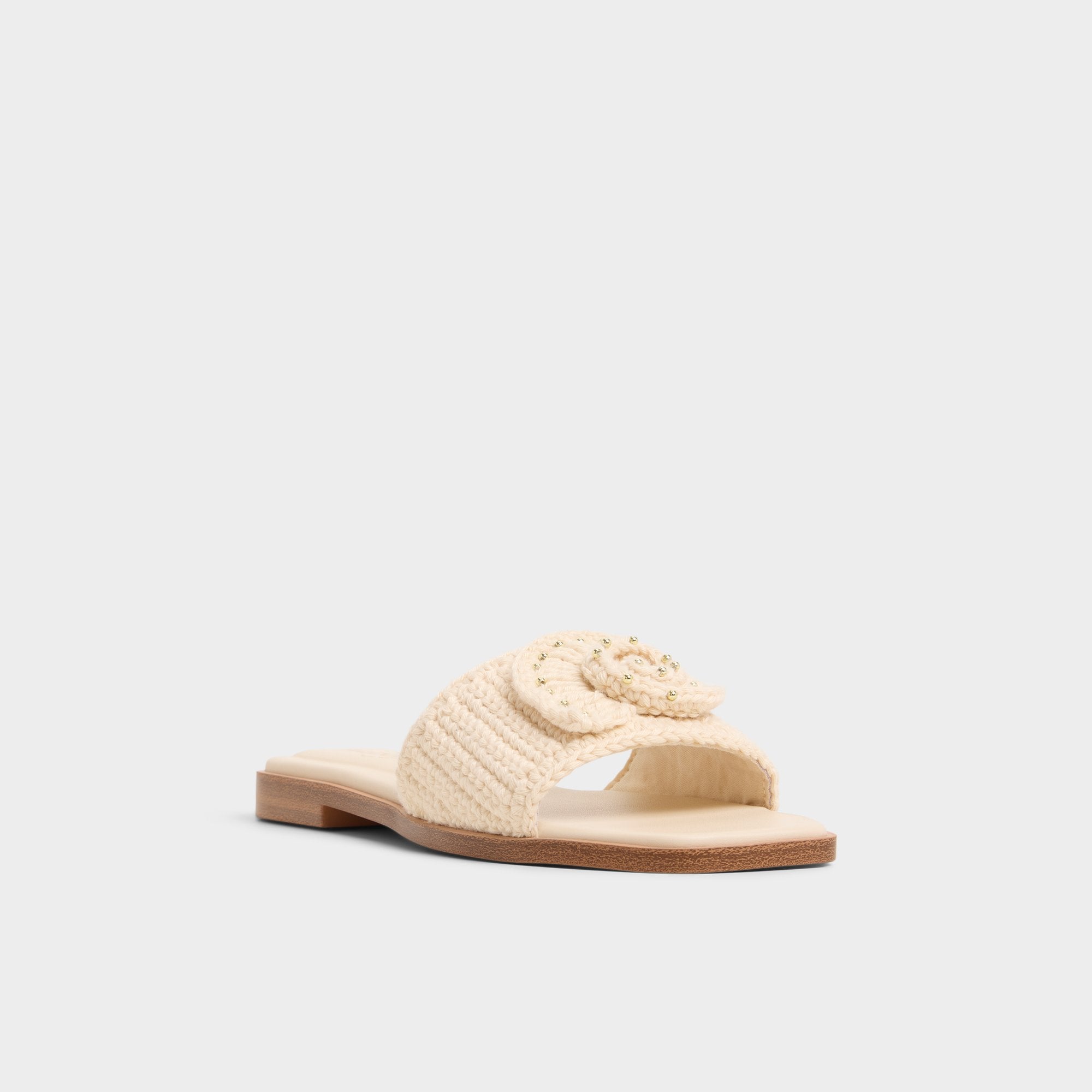 Aldo | Sabbia Light Beige Women's Flats - Slide sandal