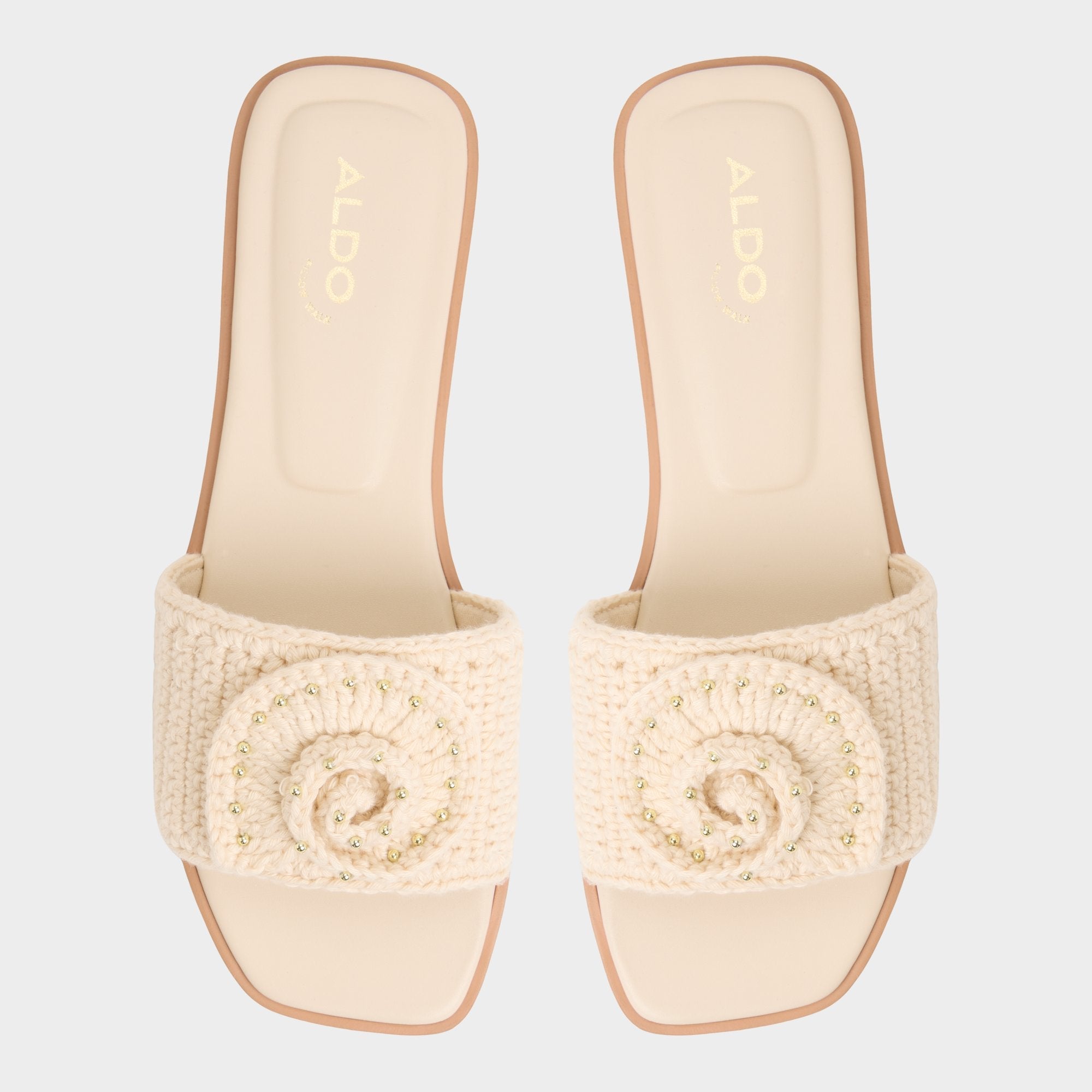 Aldo | Sabbia Light Beige Women's Flats - Slide sandal