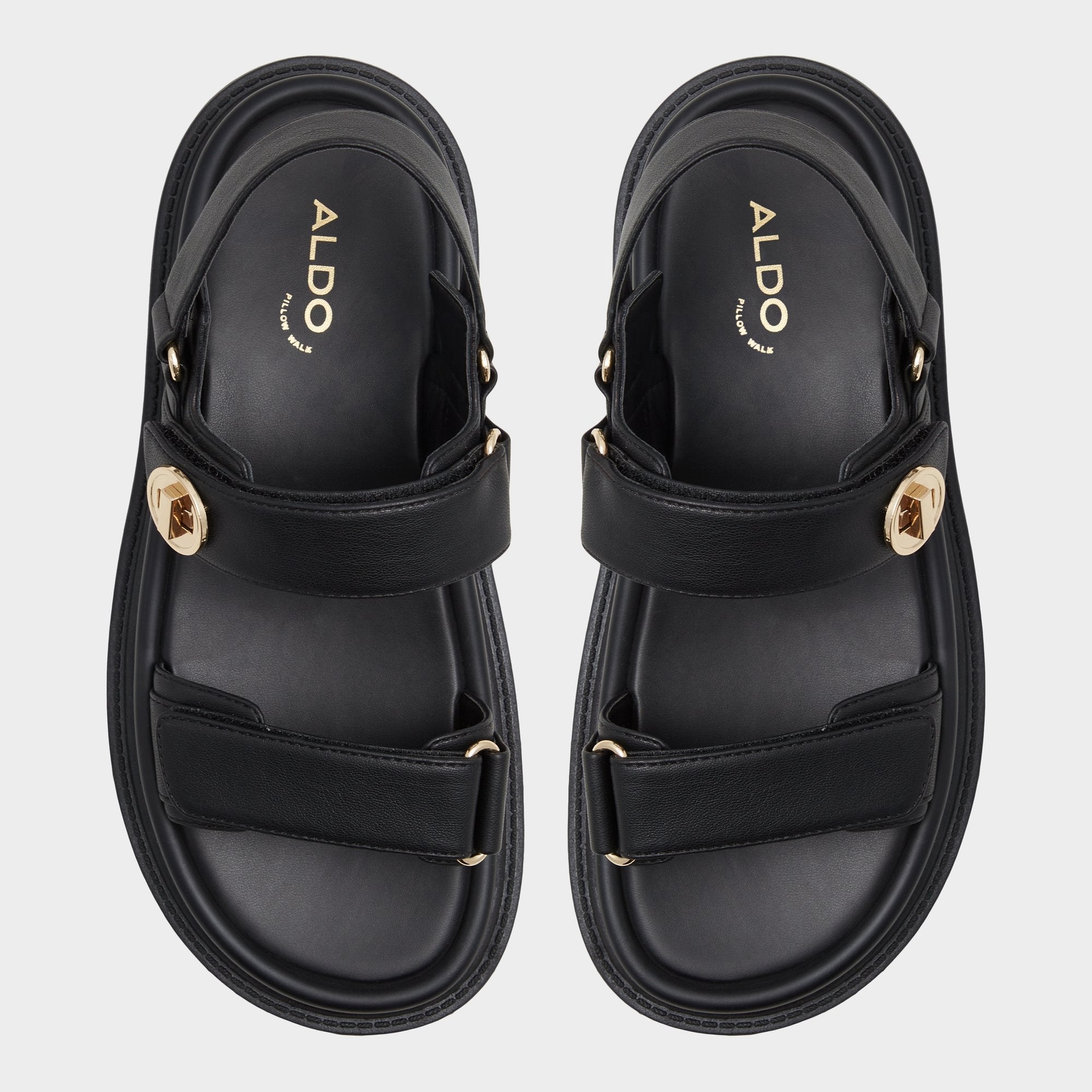 Aldo | Linette Black Women's Footbed sandals - Footbed sandal, Footbed sandal