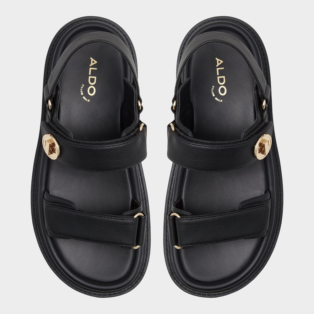 Aldo | Linette Black Women's Footbed sandals - Footbed sandal, Footbed sandal