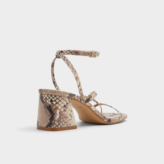 Aldo | Adrauder in Brown Overflow 13801090 - Strappy block heeled sandal, Block heel