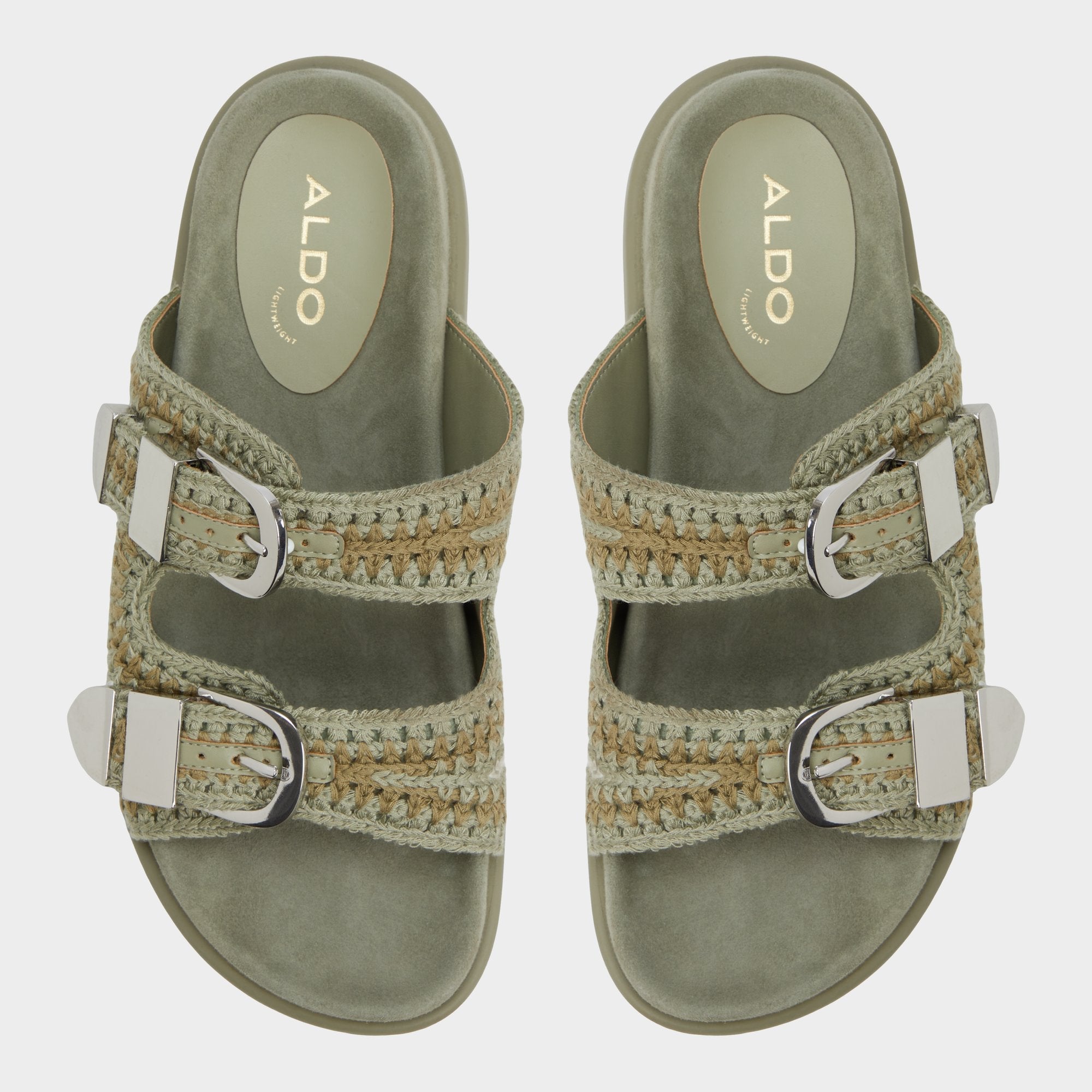 Aldo | Bohodream Khaki Women's Footbed sandals - Footbed sandal