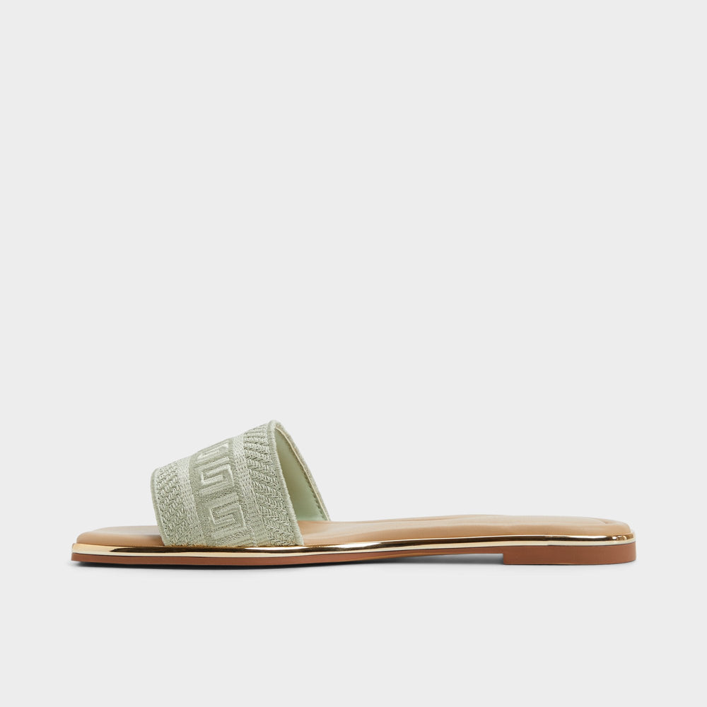 Aldo | Oceania-xt Other Green Women's Flats - Slide sandal