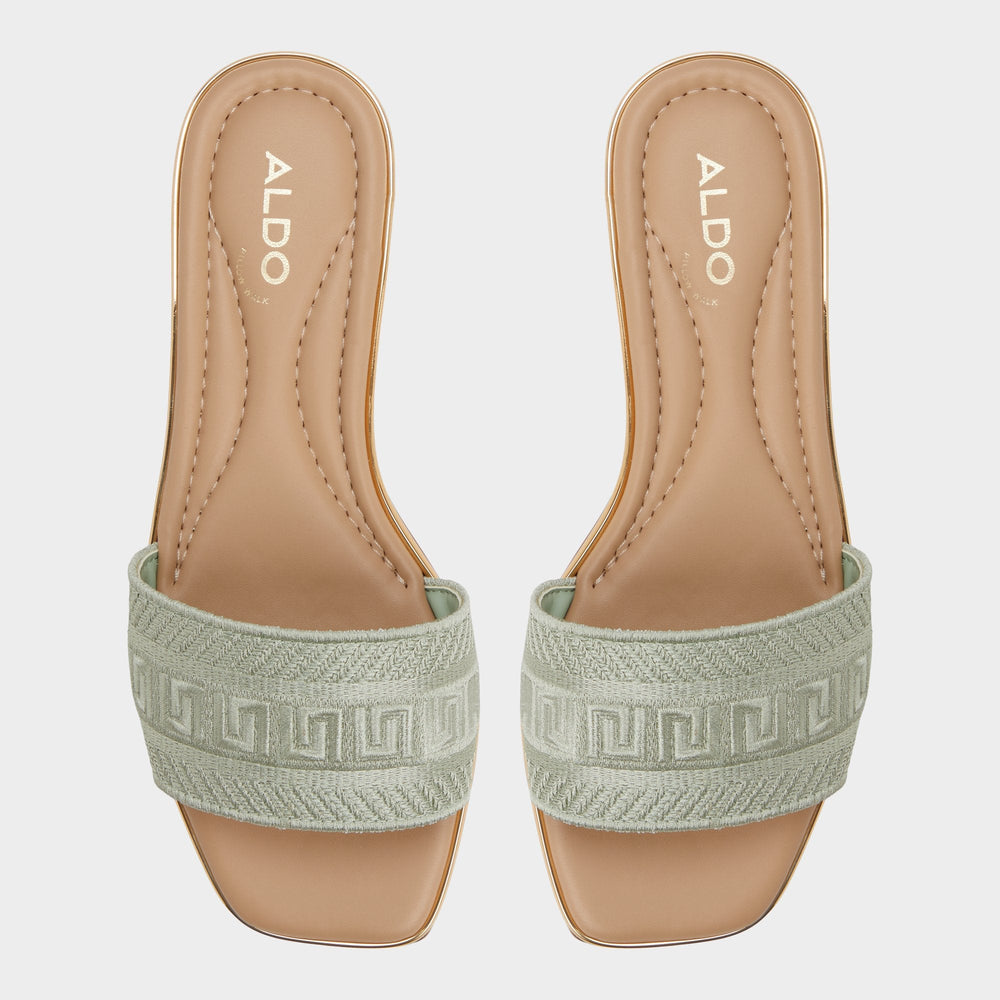 Aldo | Oceania-xt Other Green Women's Flats - Slide sandal