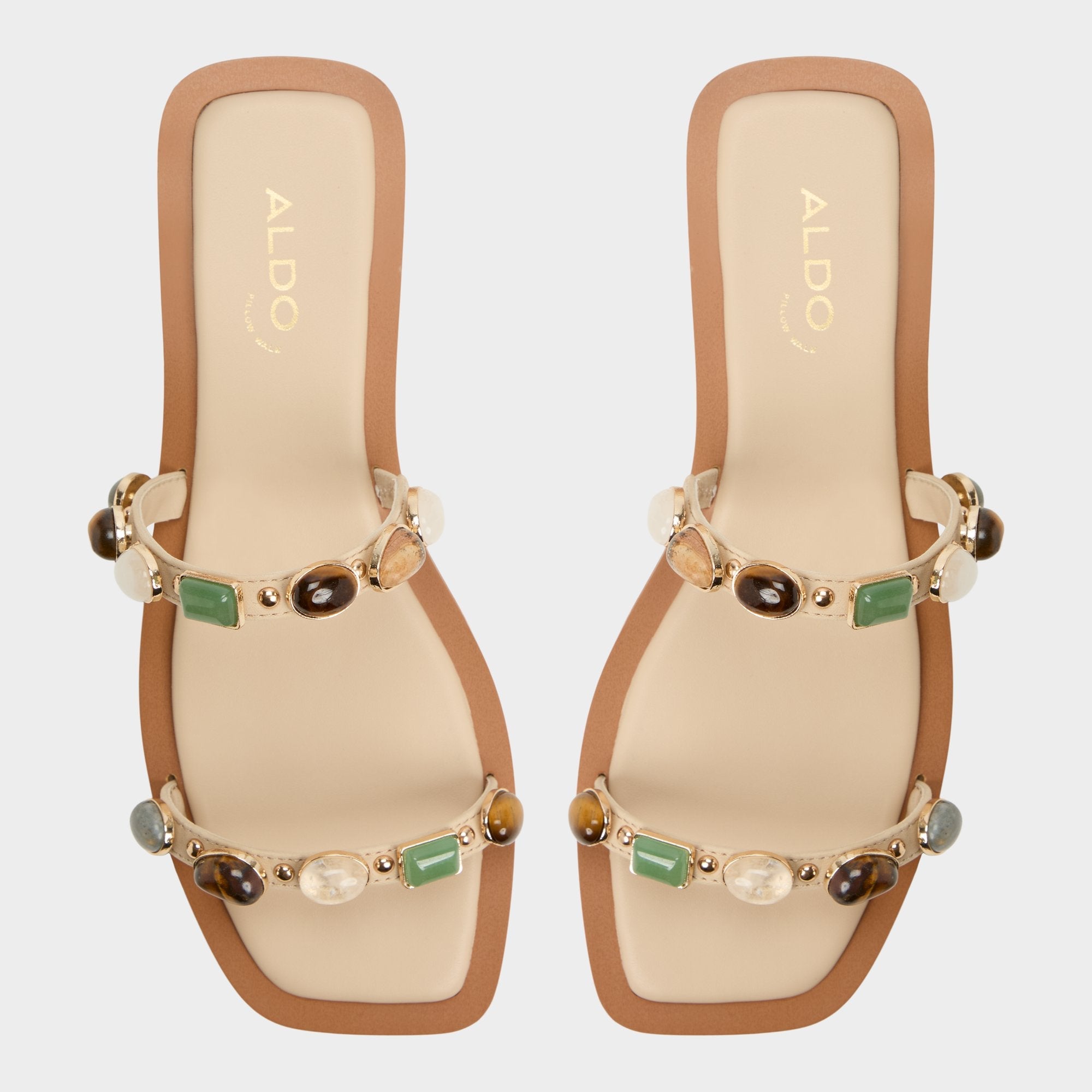 Aldo | Sapphira Medium Beige Women's Flats - Strappy flat sandal