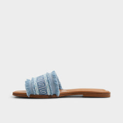 Aldo | Nalani Medium Blue Women's Flats - Slide sandal