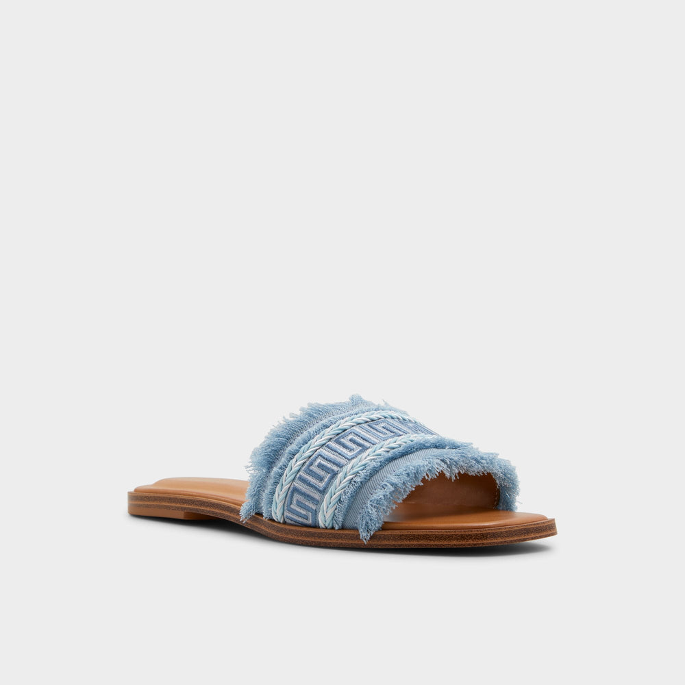 Aldo | Nalani Medium Blue Women's Flats - Slide sandal