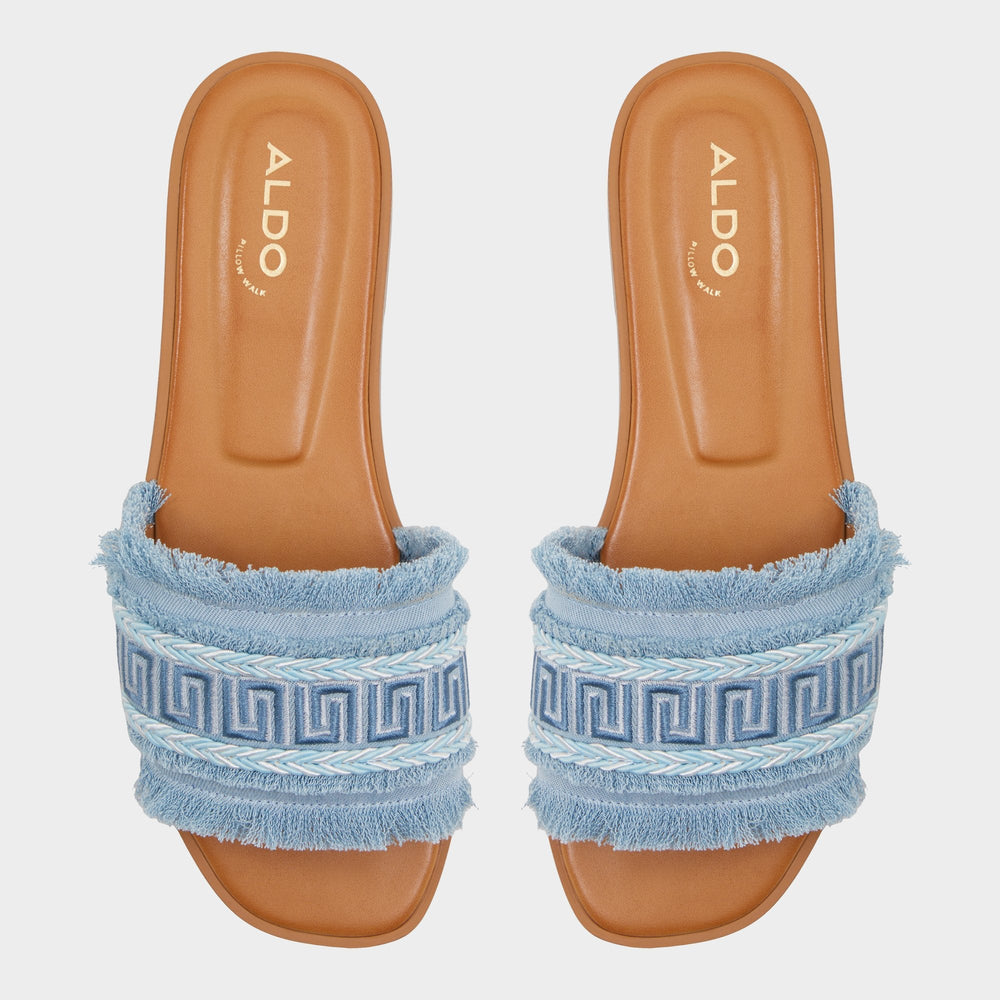 Aldo | Nalani Medium Blue Women's Flats - Slide sandal