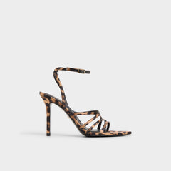 Aldo | Solania Brown Multi Women's Strappy sandals - Strappy heeled sandal, Stiletto heel