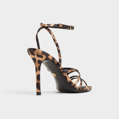 Aldo | Solania Brown Multi Women's Strappy sandals - Strappy heeled sandal, Stiletto heel