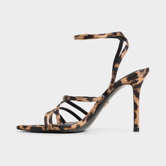 Aldo | Solania Brown Multi Women's Strappy sandals - Strappy heeled sandal, Stiletto heel