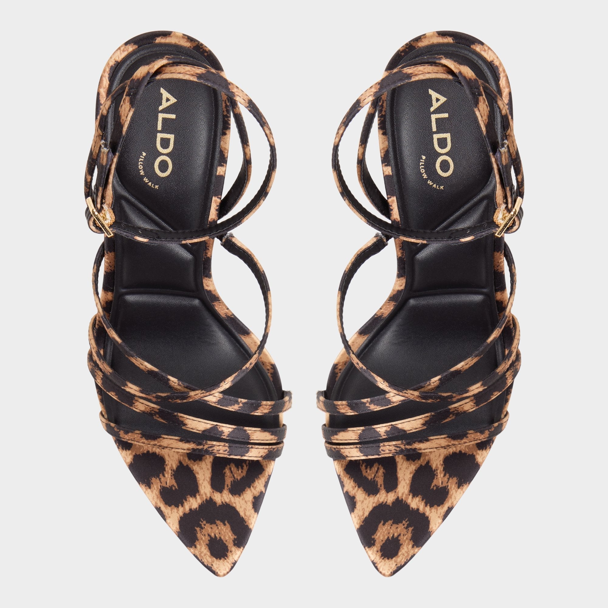 Aldo | Solania Brown Multi Women's Strappy sandals - Strappy heeled sandal, Stiletto heel