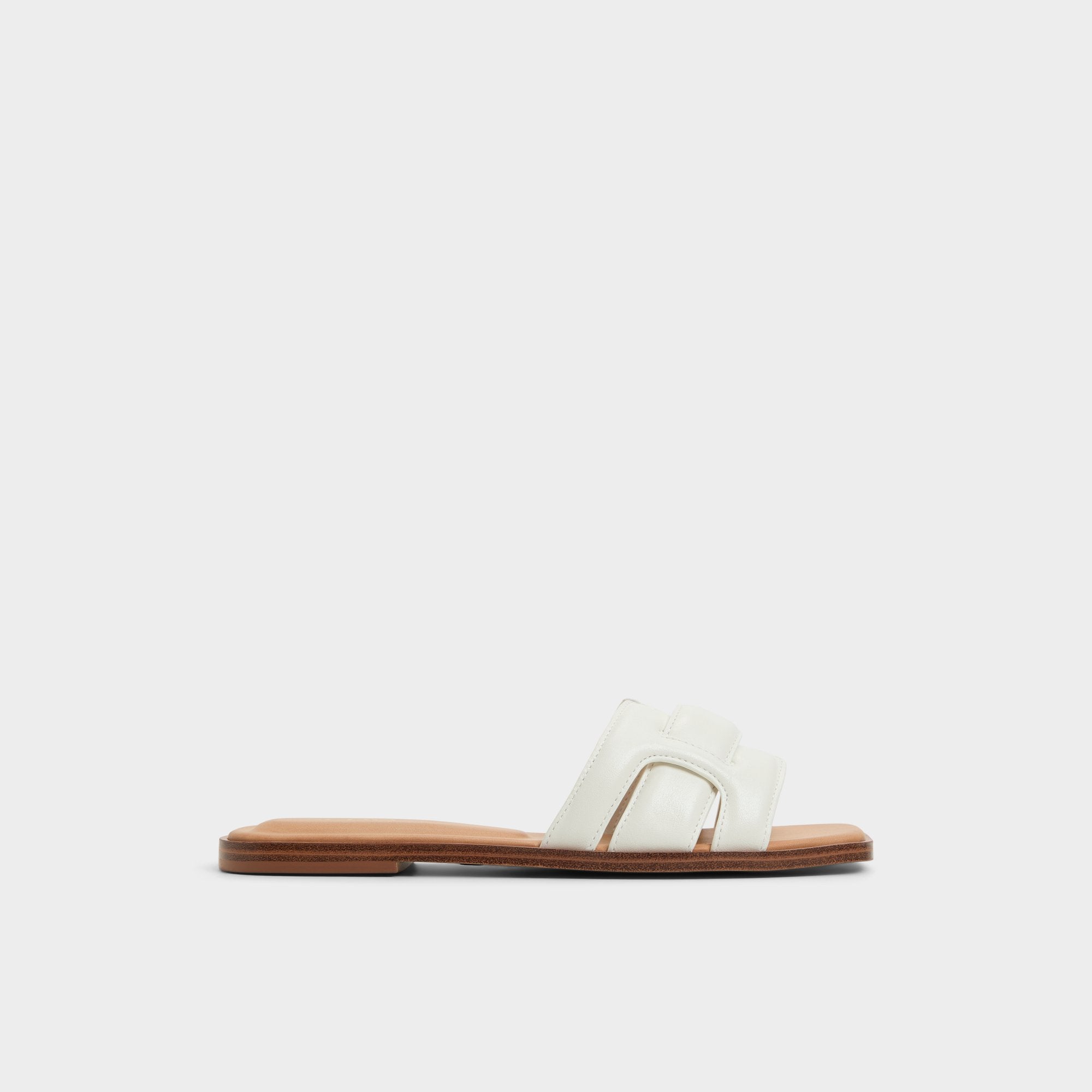 Aldo | Eleny White Women's Flats - Slide sandal