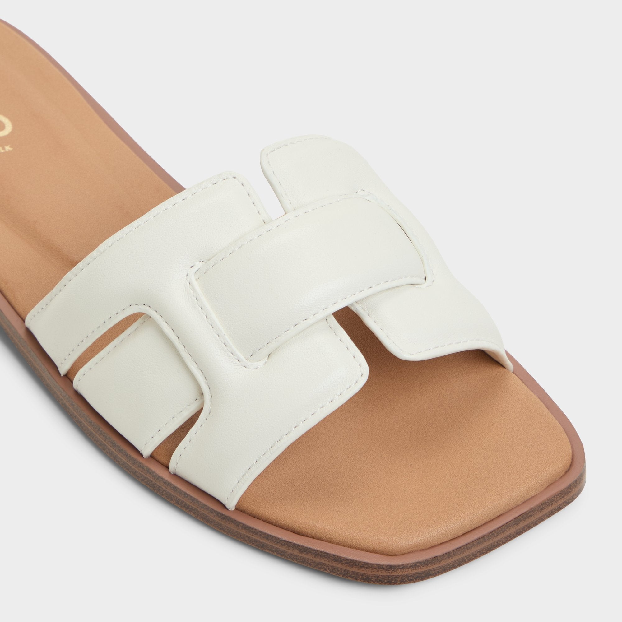 Aldo | Eleny White Women's Flats - Slide sandal