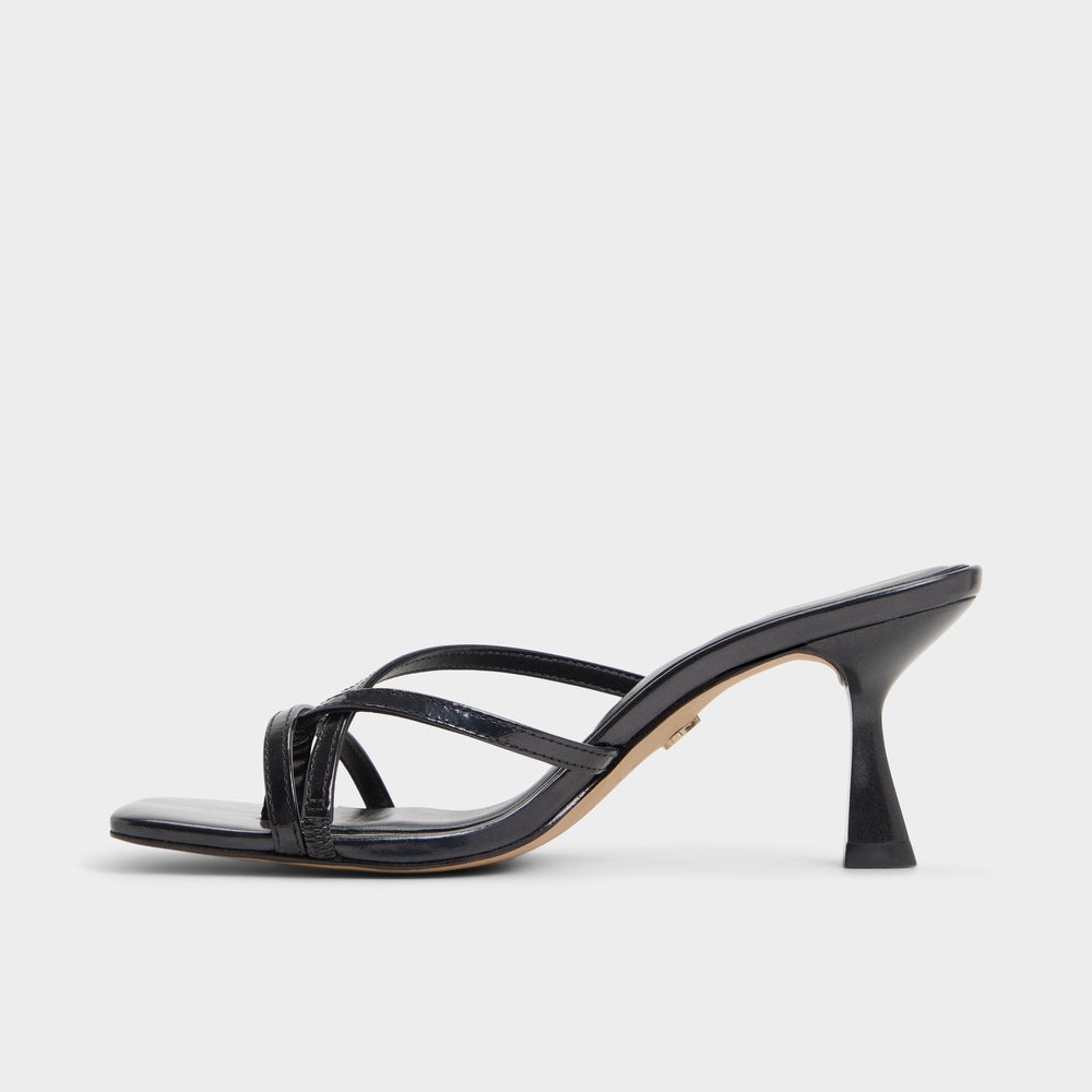 Aldo | Calypsa Black Women's Animal Prints - Strappy heeled sandal, Block heel