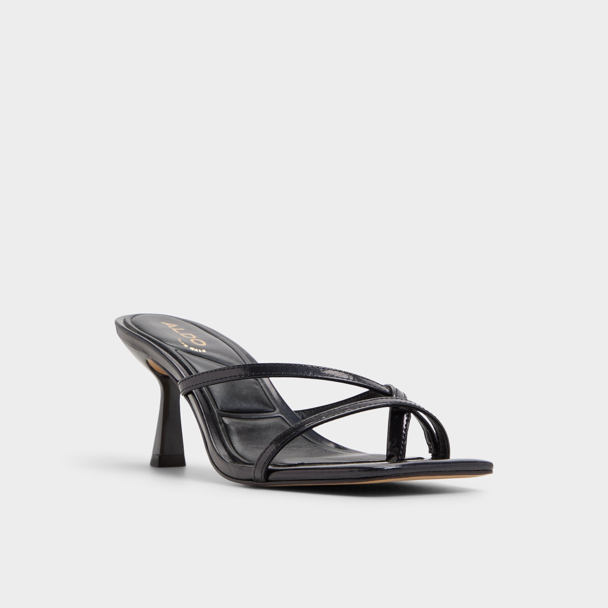 Aldo | Calypsa Black Women's Animal Prints - Strappy heeled sandal, Block heel