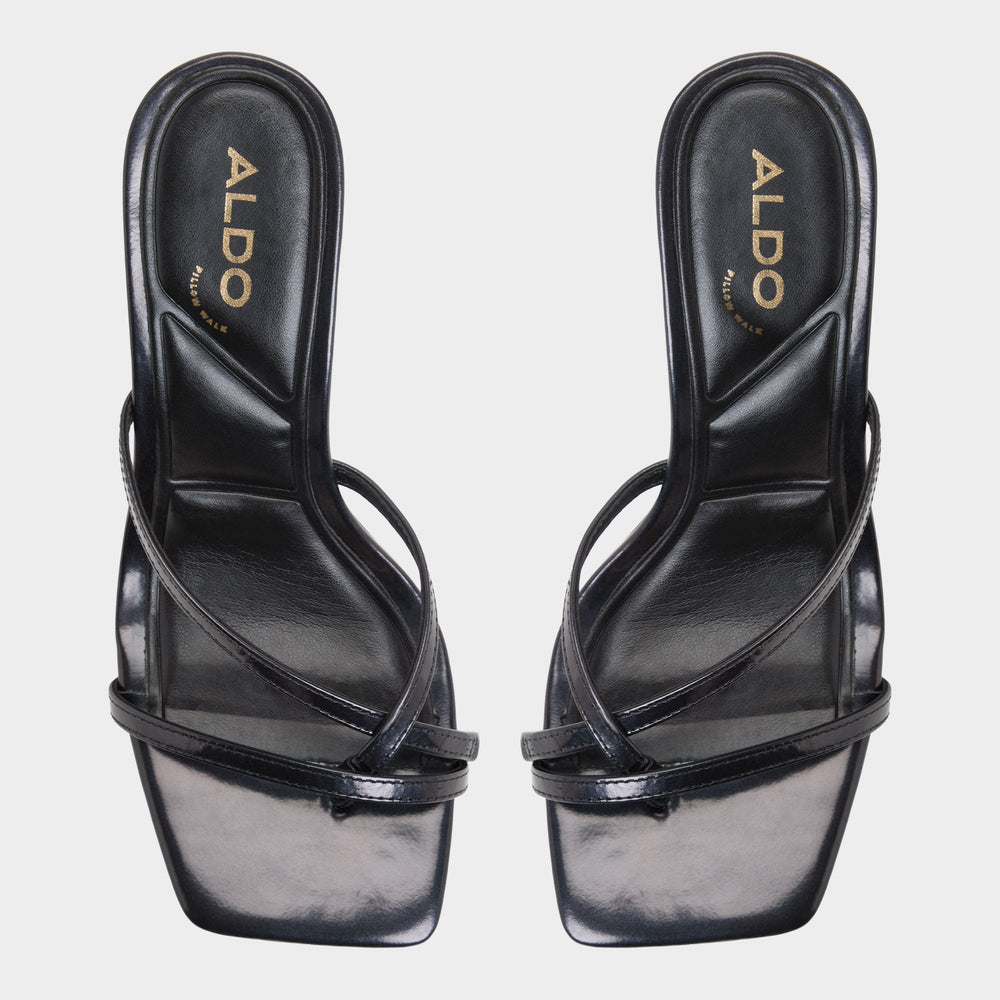 Aldo | Calypsa Black Women's Animal Prints - Strappy heeled sandal, Block heel