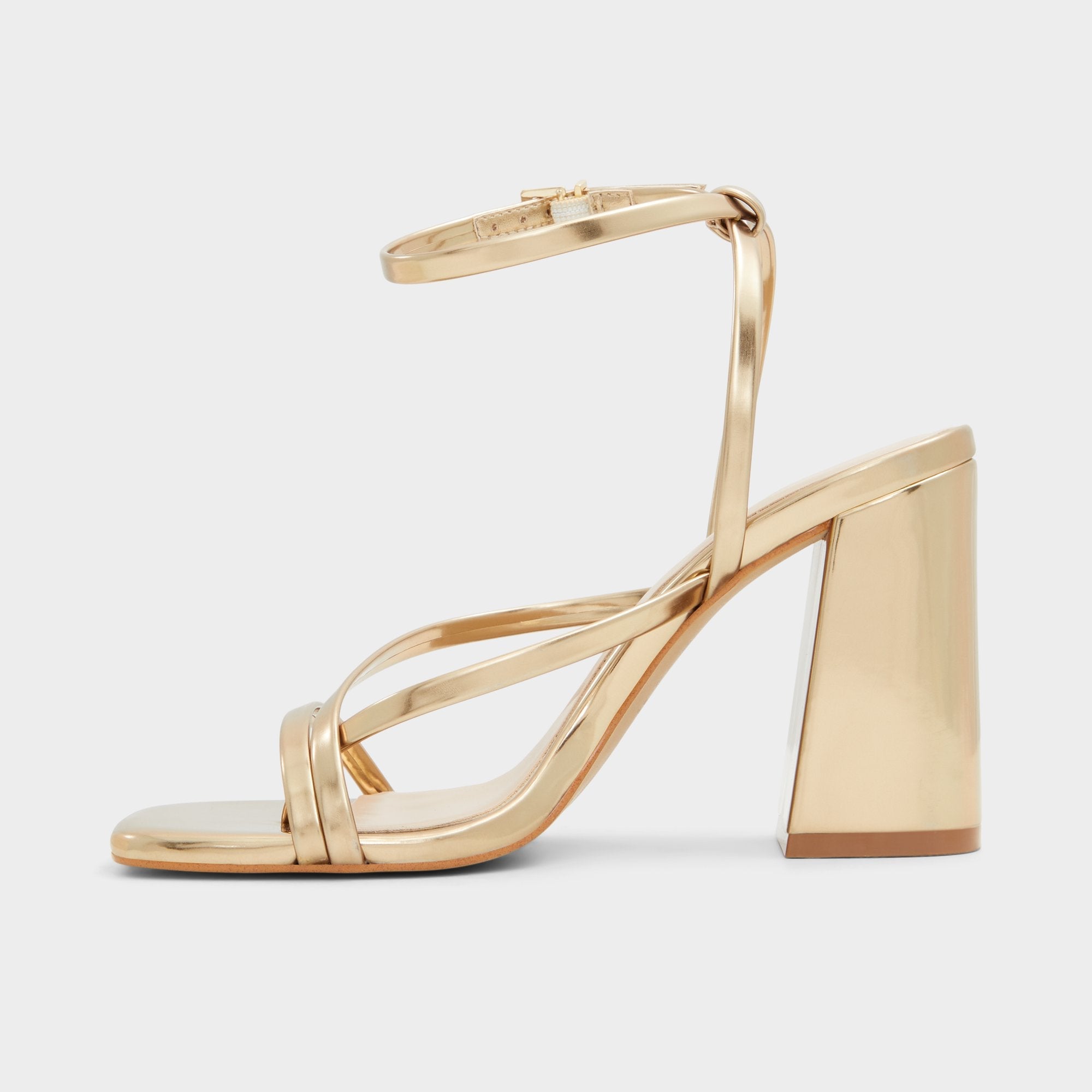 Aldo | Laurader Gold Women's Block heels - Strappy heeled sandal, Block heel