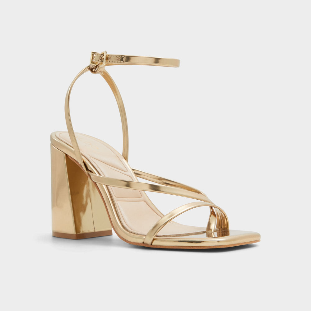 Aldo | Laurader Gold Women's Block heels - Strappy heeled sandal, Block heel