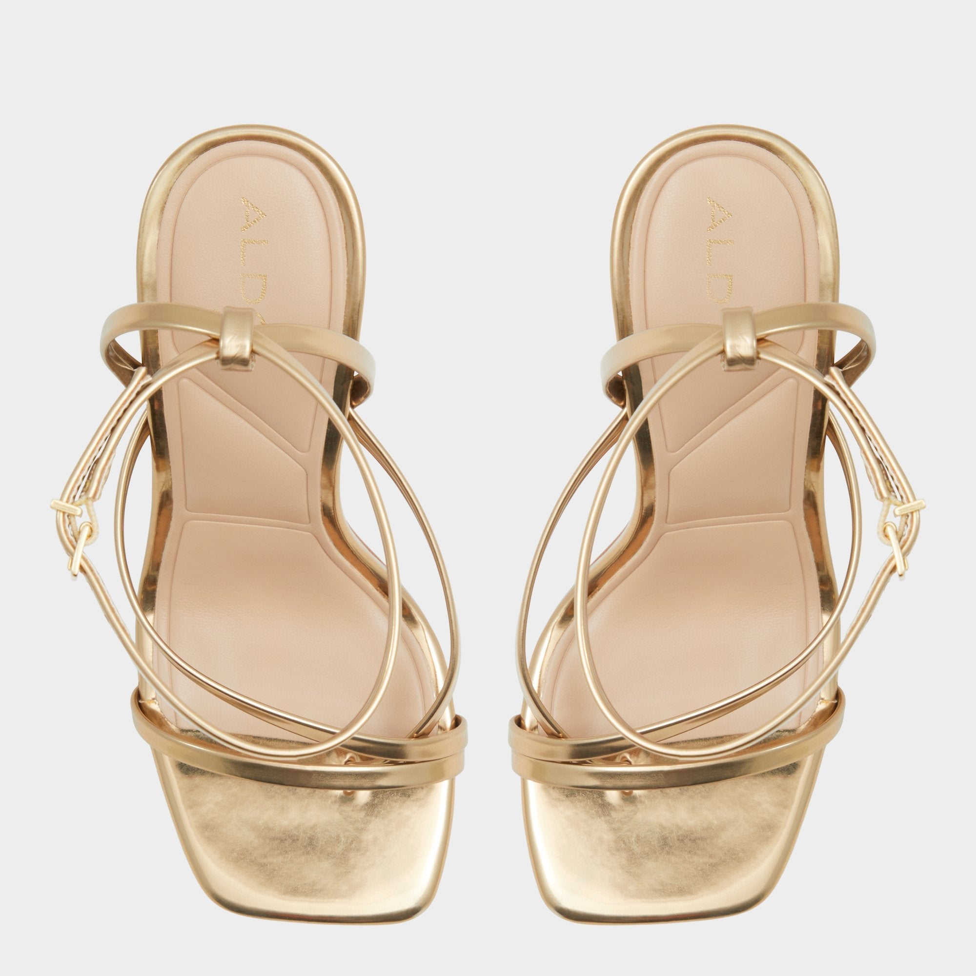Aldo | Laurader Gold Women's Block heels - Strappy heeled sandal, Block heel