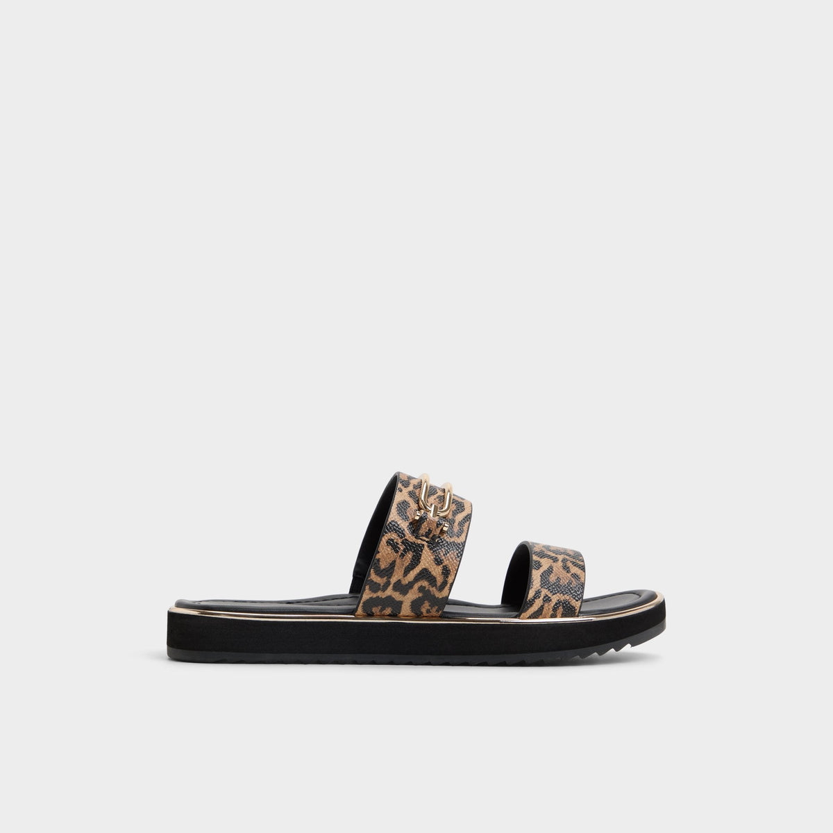 Aldo | Lagoon Brown Multi Women's Flats - Strappy flat sandal, Footbed sandal
