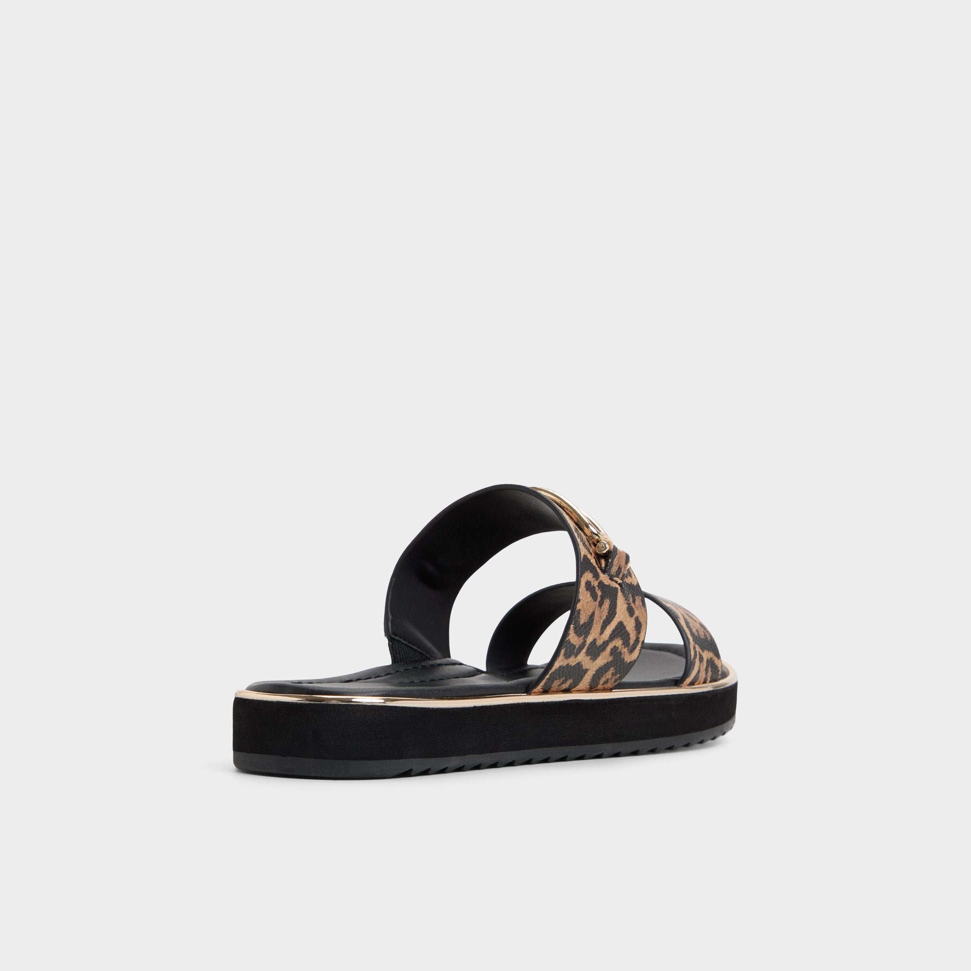Aldo | Lagoon Brown Multi Women's Flats - Strappy flat sandal, Footbed sandal