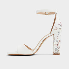 Aldo | Enaegyn White Multi Women's Strappy sandals - Strappy heeled sandal, Block heel