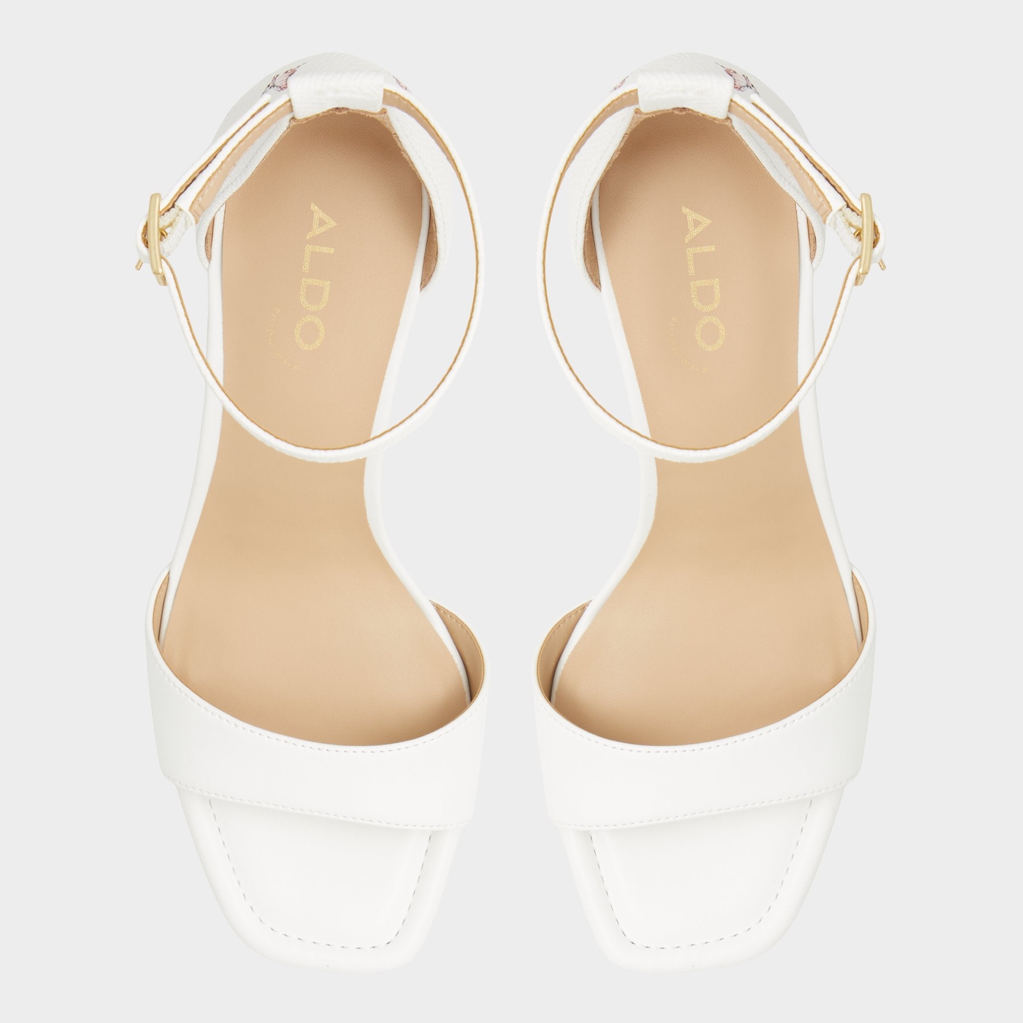 Aldo | Enaegyn White Multi Women's Strappy sandals - Strappy heeled sandal, Block heel