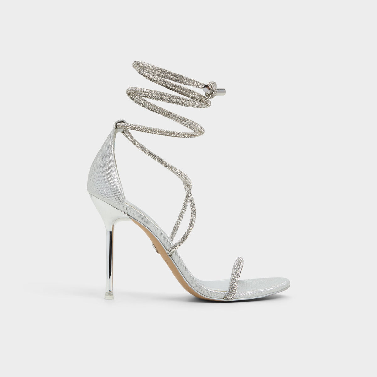 Aldo | Caladonia Silver Women's Iridescent metallics - Strappy heeled sandal, Stiletto heel