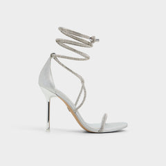 Aldo | Caladonia Silver Women's Iridescent metallics - Strappy heeled sandal, Stiletto heel