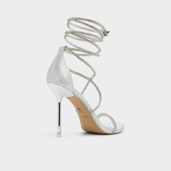 Aldo | Caladonia Silver Women's Iridescent metallics - Strappy heeled sandal, Stiletto heel