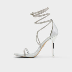 Aldo | Caladonia Silver Women's Iridescent metallics - Strappy heeled sandal, Stiletto heel