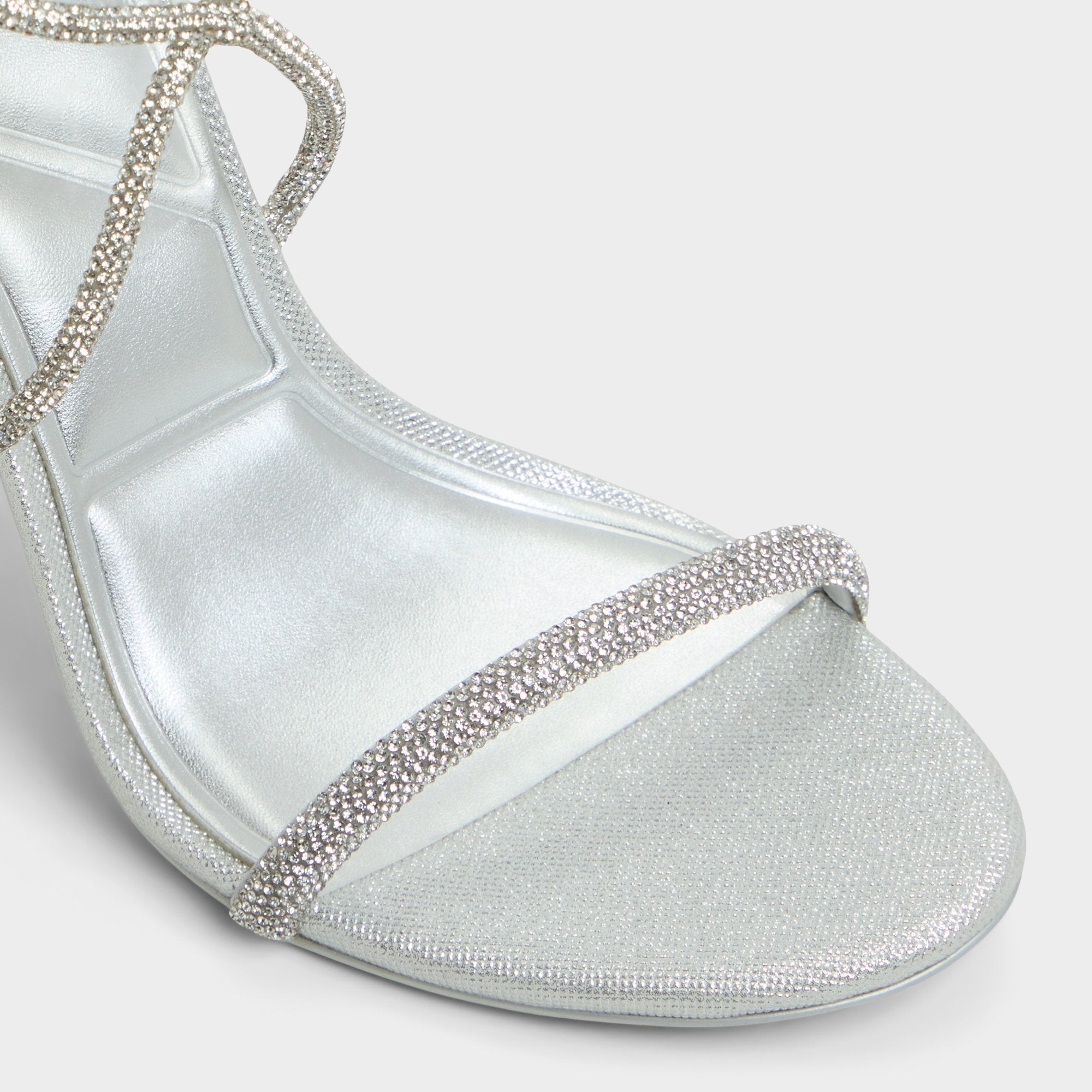 Aldo | Caladonia Silver Women's Iridescent metallics - Strappy heeled sandal, Stiletto heel