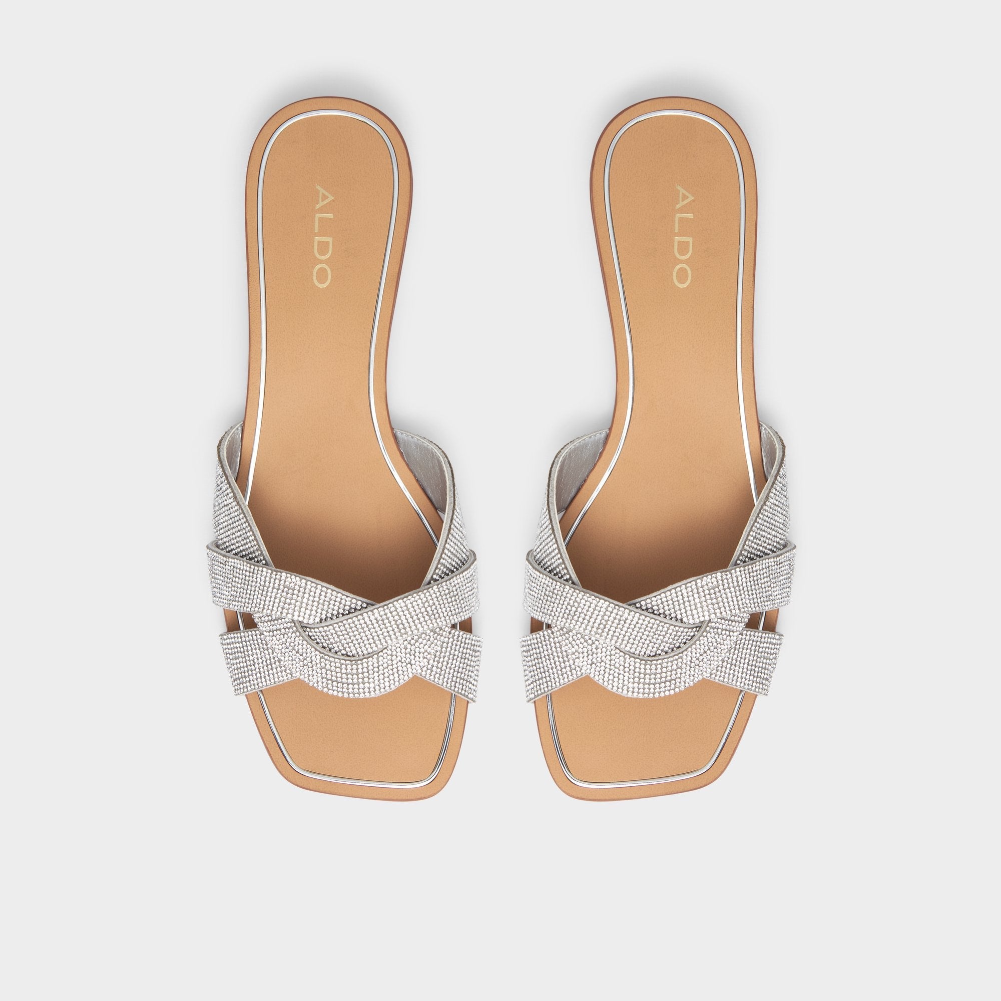 Aldo | Coredith Silver Women's Flats - Slide sandal