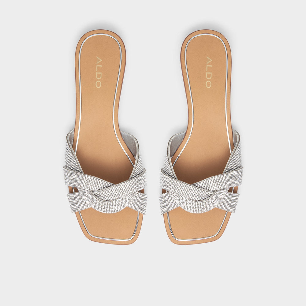 Aldo | Coredith Silver Women's Flats - Slide sandal