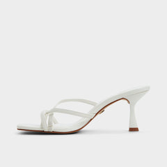 Aldo | Calypsa White Women's Heeled mules - Strappy heeled sandal, Block heel