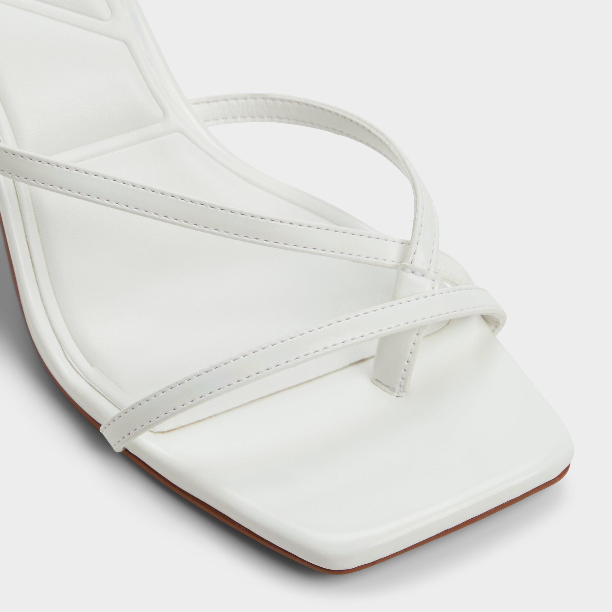 Aldo | Calypsa White Women's Heeled mules - Strappy heeled sandal, Block heel