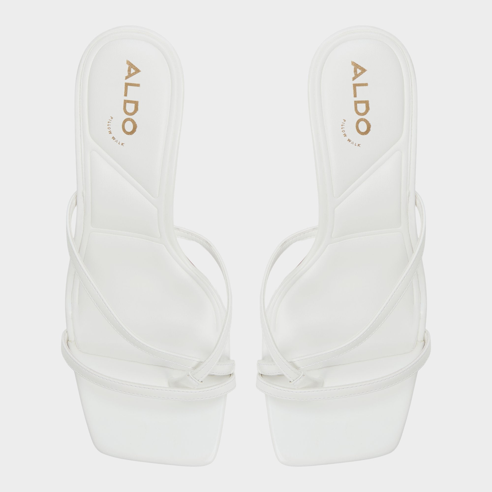 Aldo | Calypsa White Women's Heeled mules - Strappy heeled sandal, Block heel
