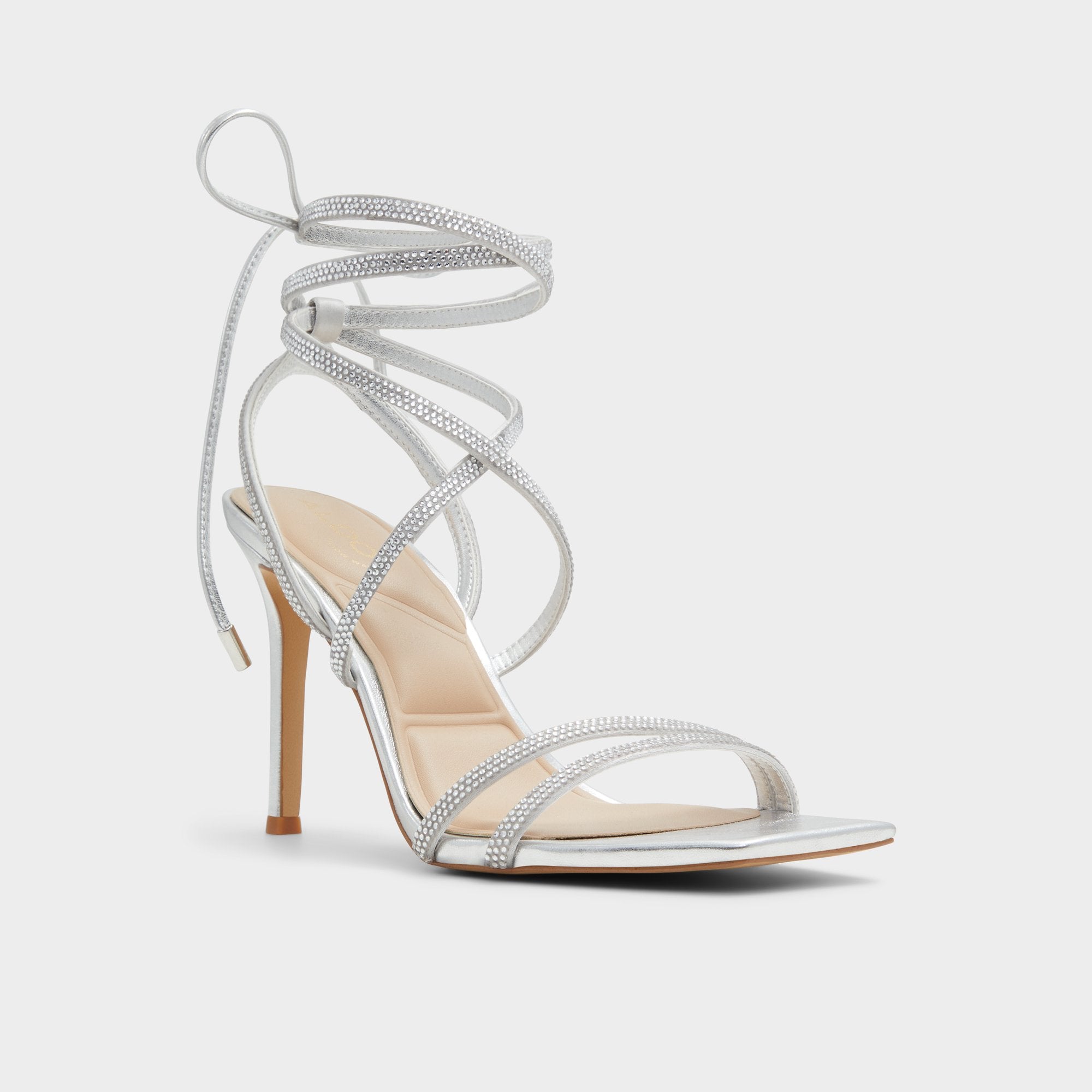 Aldo | Phaedra in Silver - Strappy stiletto sandal