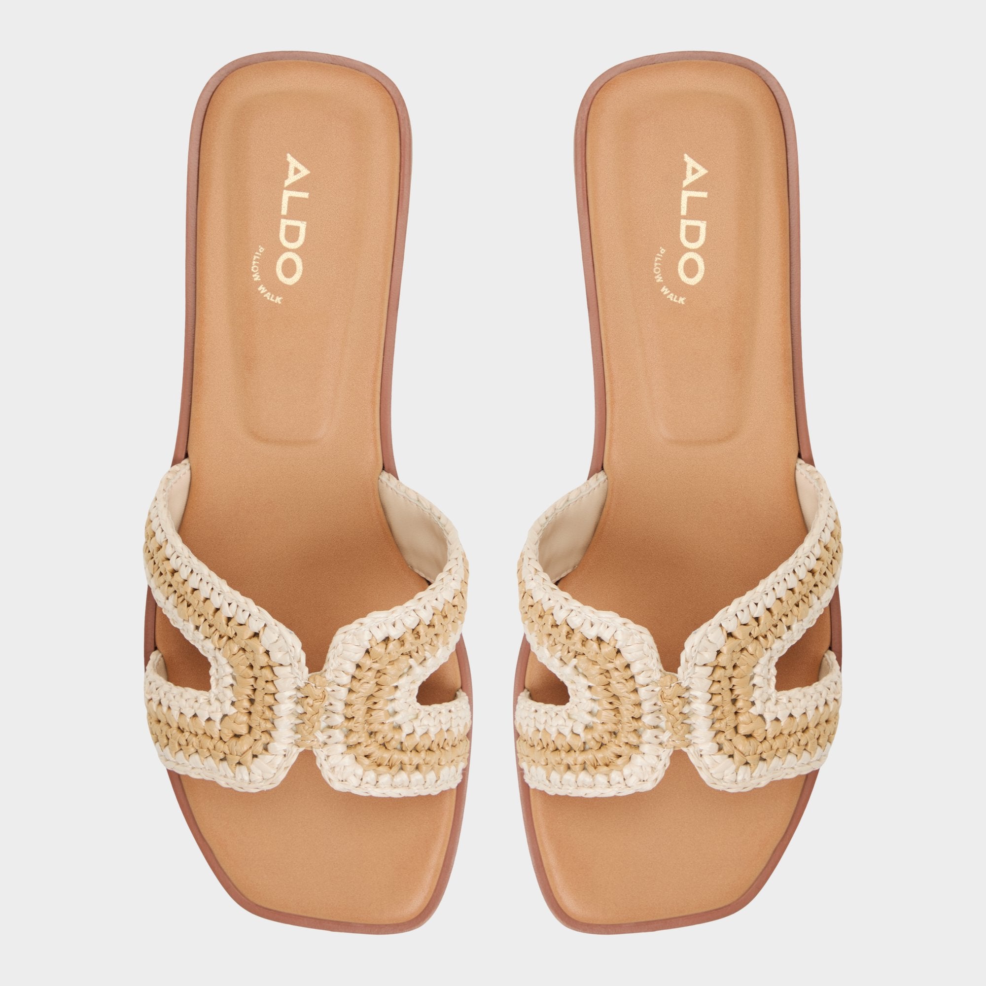 Aldo | Itsandal Beige Women's Flats - Slide sandal