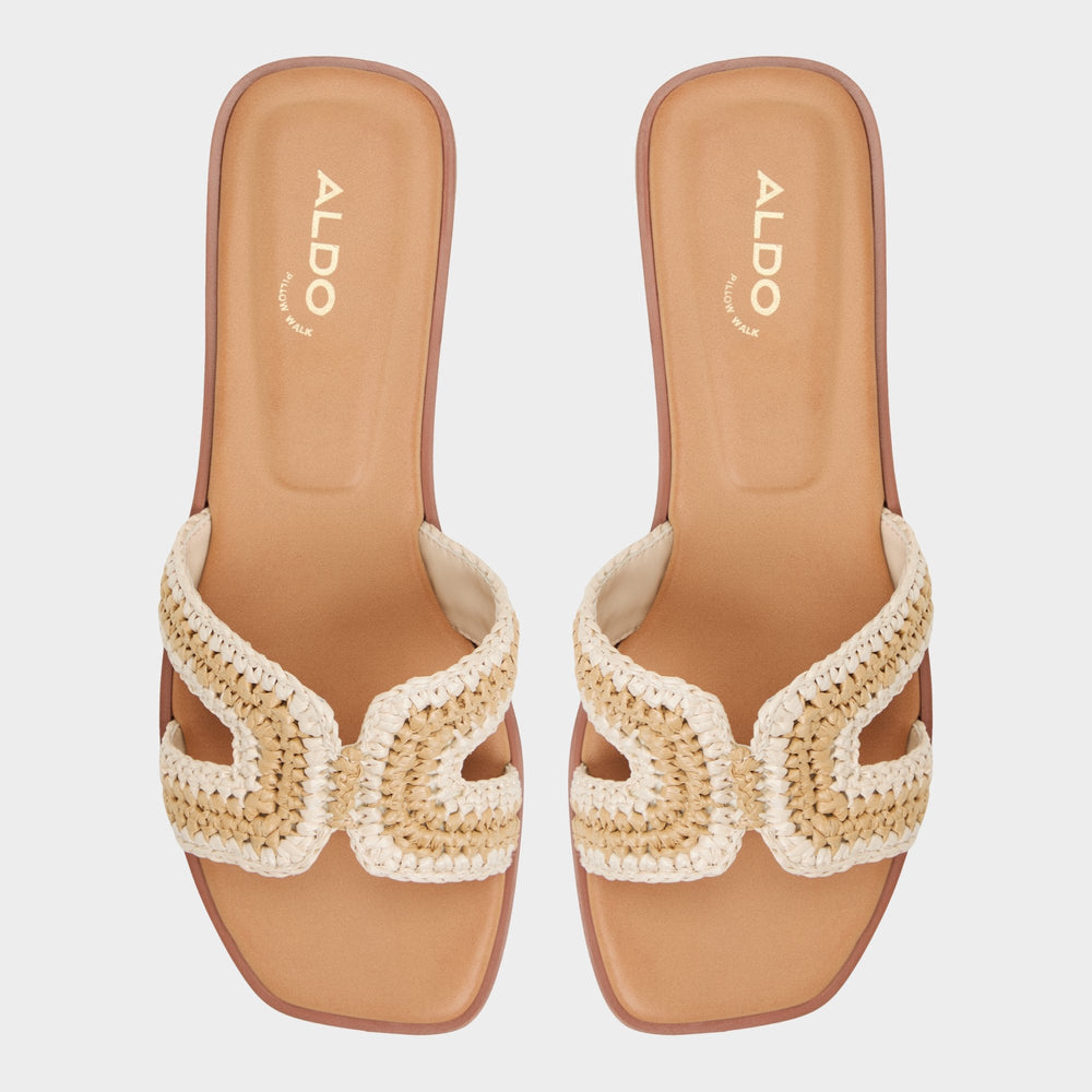 Aldo | Itsandal Beige Women's Flats - Slide sandal