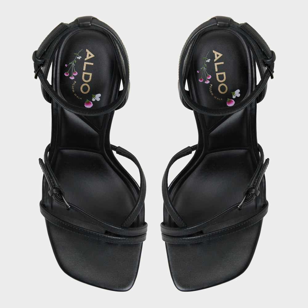 Aldo | Conney Black Women's Heeled sandals - Strappy heeled sandal, Stiletto heel