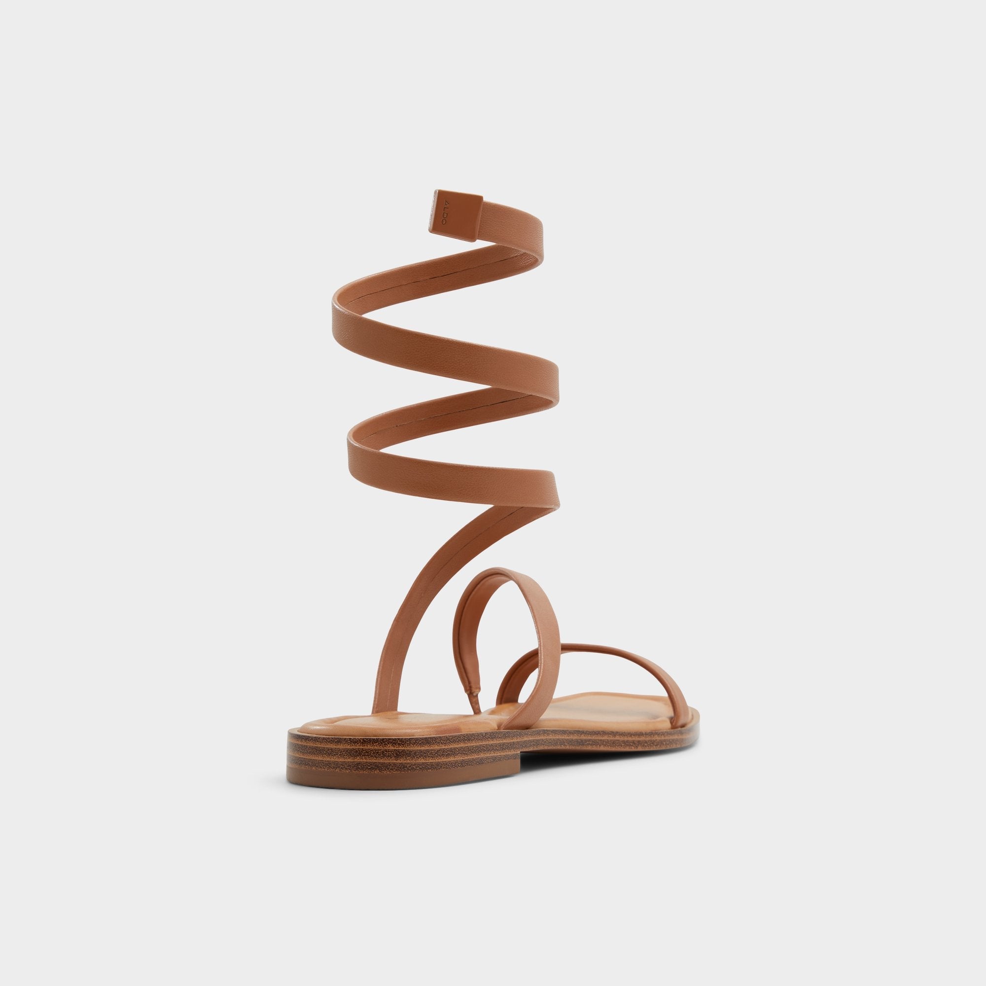 Aldo | Spinella in Medium Brown - Strappy flat sandal