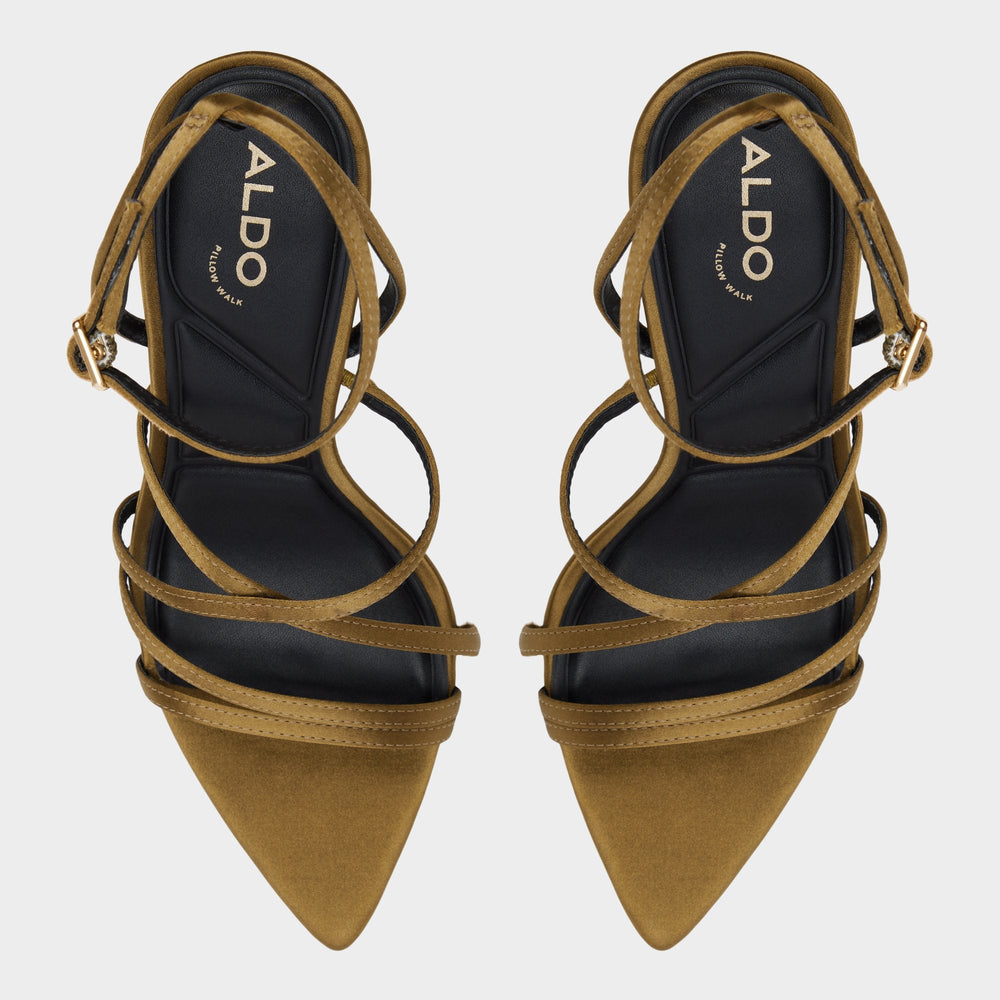 Aldo | Solania Other Green Women's Strappy sandals - Strappy heeled sandal, Stiletto heel