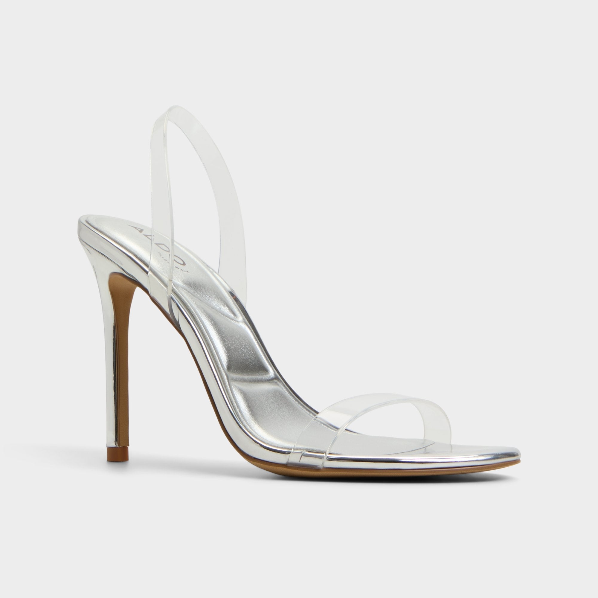 Aldo | Quinilynn Silver Women's Iridescent metallics - Strappy heeled sandal, Stiletto heel